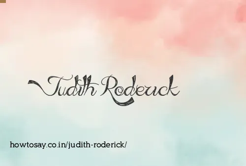 Judith Roderick