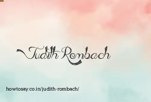 Judith Rombach