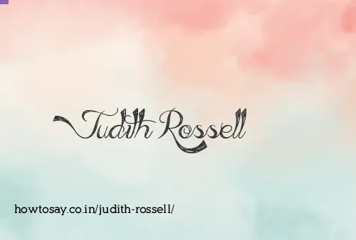 Judith Rossell