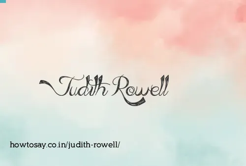 Judith Rowell