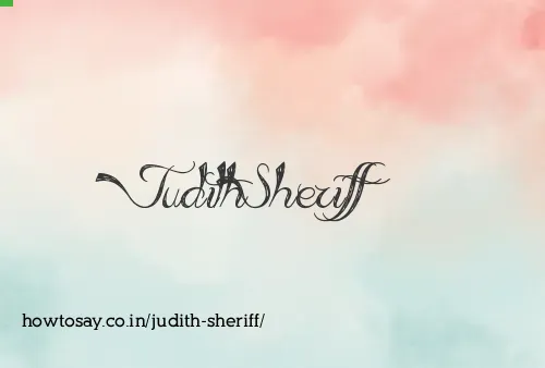Judith Sheriff