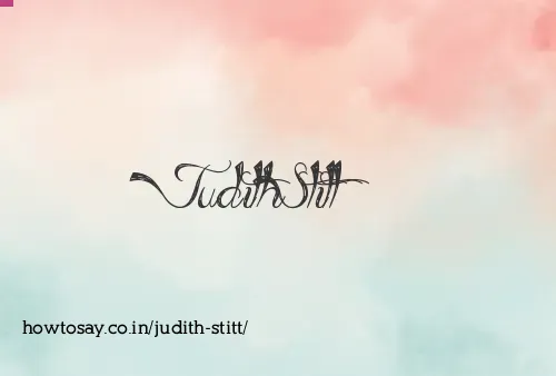 Judith Stitt