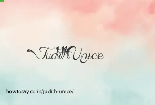 Judith Unice