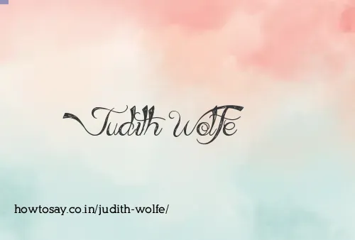 Judith Wolfe