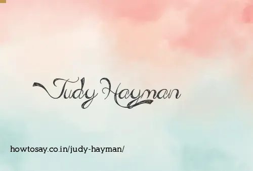 Judy Hayman