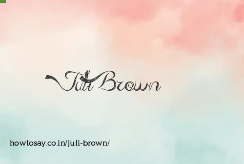 Juli Brown