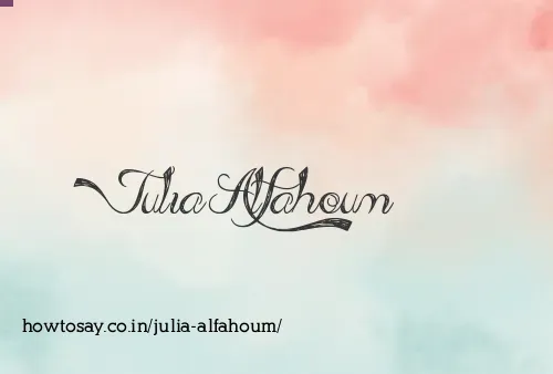 Julia Alfahoum