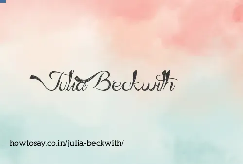 Julia Beckwith