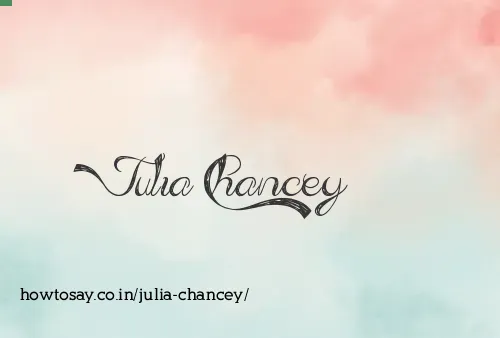 Julia Chancey