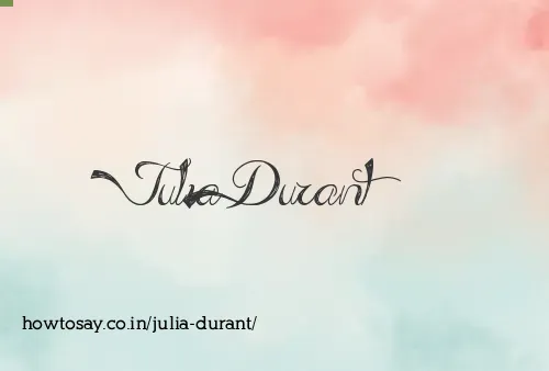 Julia Durant