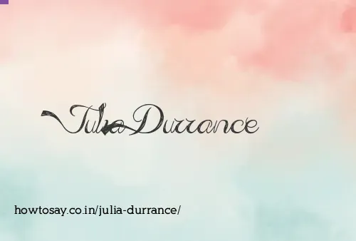 Julia Durrance