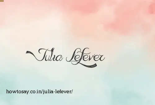 Julia Lefever