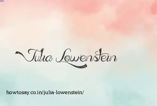 Julia Lowenstein