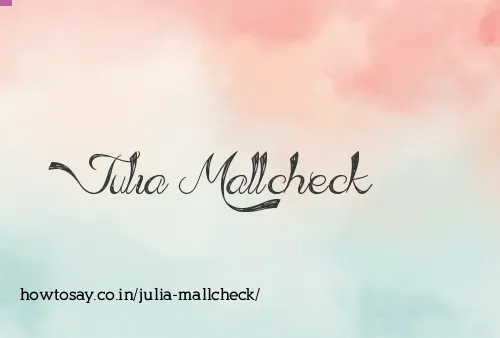 Julia Mallcheck