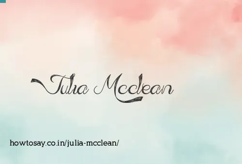 Julia Mcclean
