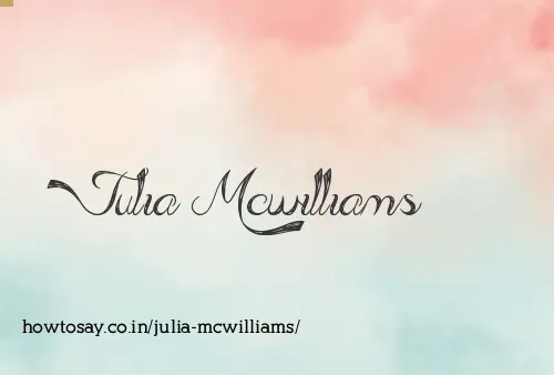Julia Mcwilliams