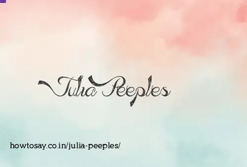 Julia Peeples