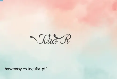 Julia Pi