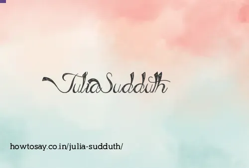 Julia Sudduth