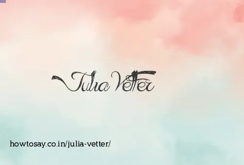 Julia Vetter