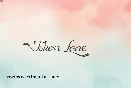 Julian Lane