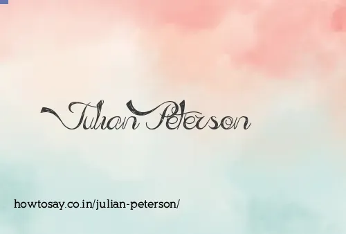 Julian Peterson