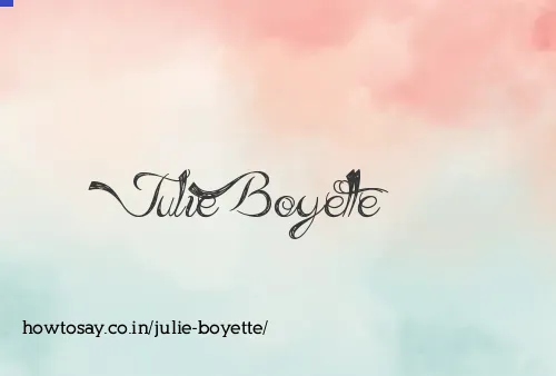 Julie Boyette