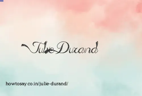 Julie Durand