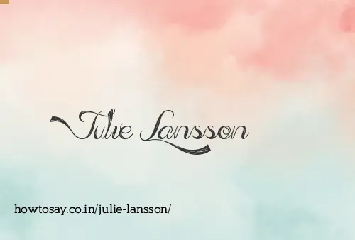 Julie Lansson