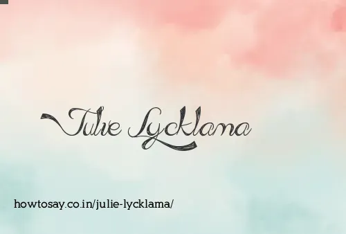 Julie Lycklama