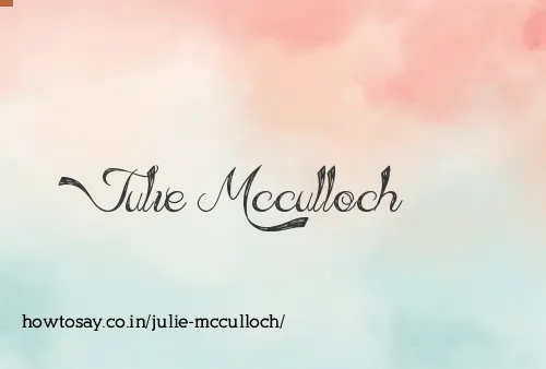 Julie Mcculloch