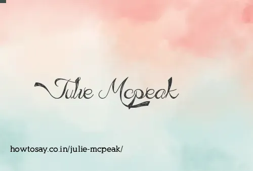 Julie Mcpeak