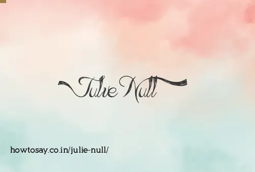 Julie Null
