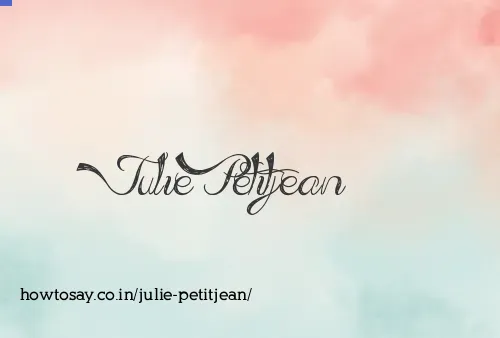 Julie Petitjean
