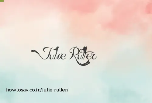 Julie Rutter