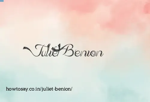Juliet Benion