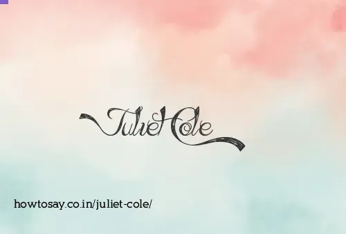 Juliet Cole