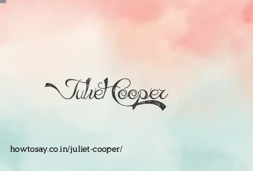 Juliet Cooper