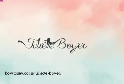 Juliette Boyer