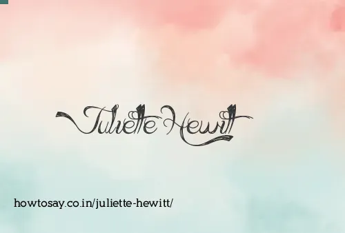 Juliette Hewitt