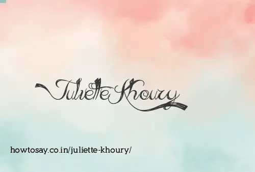 Juliette Khoury