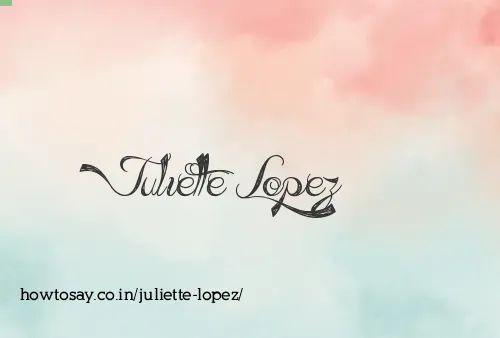 Juliette Lopez