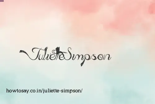 Juliette Simpson