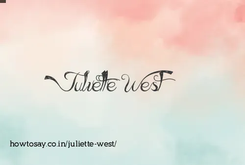Juliette West