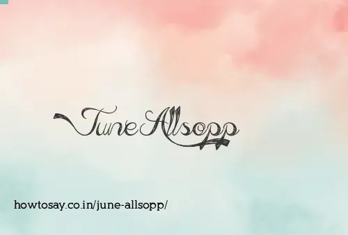 June Allsopp