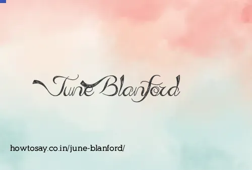 June Blanford
