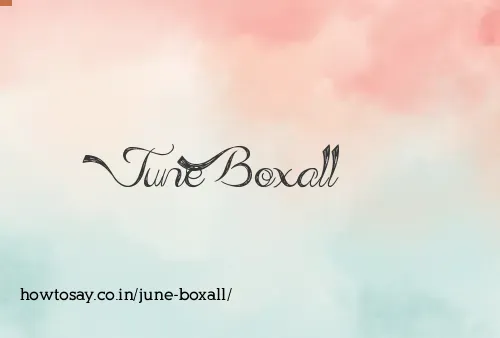 June Boxall