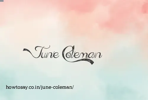 June Coleman