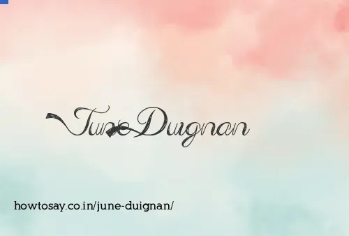 June Duignan