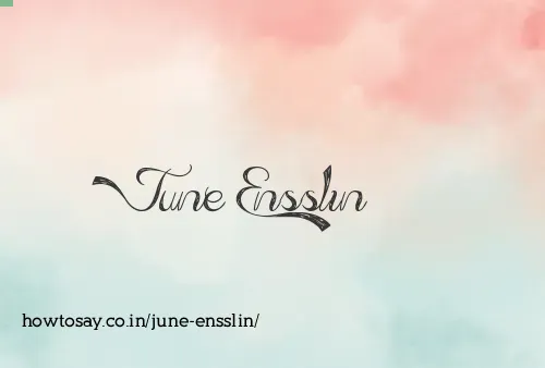 June Ensslin
